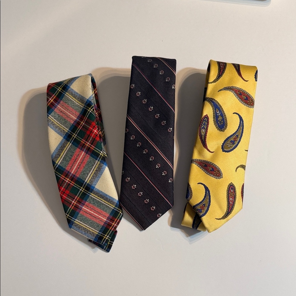 Classic Men's Tie Set - Plaid, Striped, Paisley